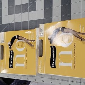 bundle of NO Nonsense seamless very sheer tights Size S. Bronze tone.